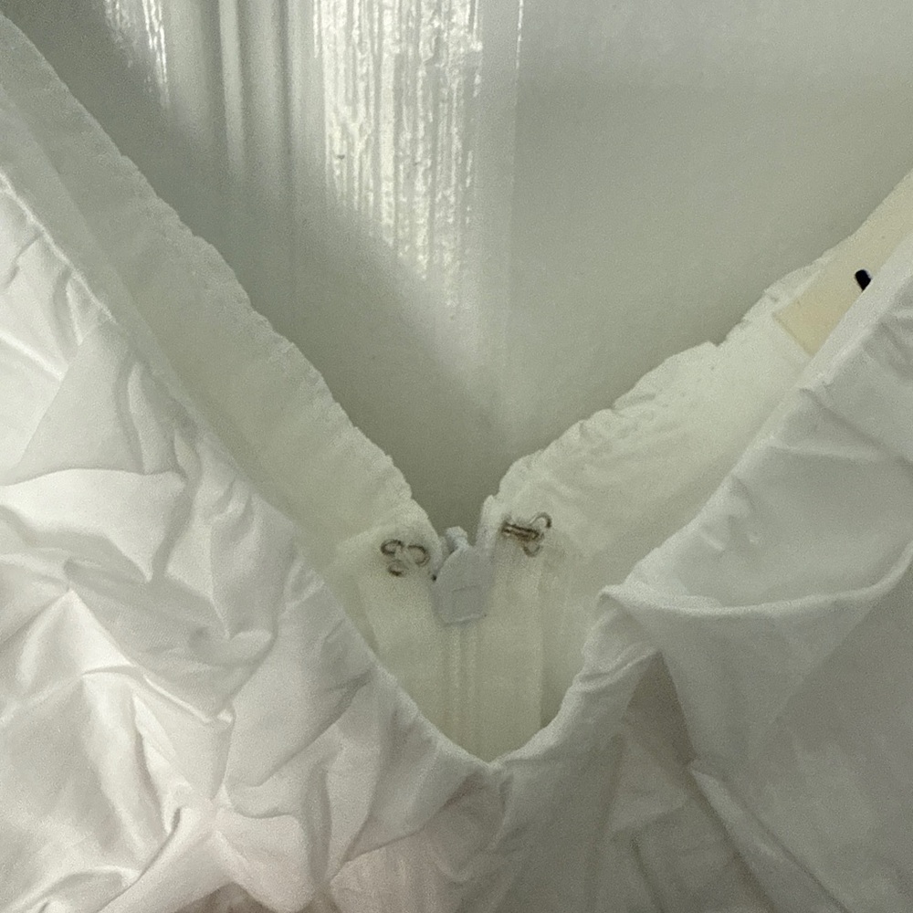 White Ruffled Mini Dress - Picture 4 of 8